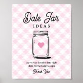 Poster Idées de pot de date rustique rose pour la pancart (Devant)