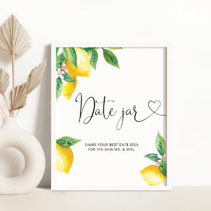 Poster Idées de soirée au citron. Pot de date au citron p