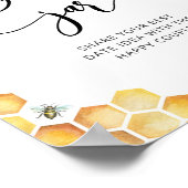 Poster Idées de soirée en amoureux abeille florale. Pot d (Coin)