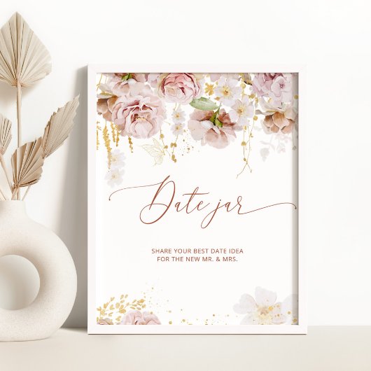 Poster Idées de soirée en amoureux dans le jardin. Boho a