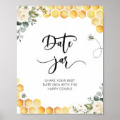 Poster Idées de soirée en amoureux Floral bee. Pot de dat (Devant)