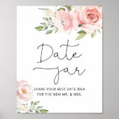 Poster Idées de soirée en amoureux florales et rose. Pot  (Devant)