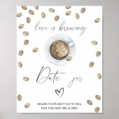 Poster Idées de soirée en amoureux pour une baby shower L (Devant)