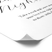 Poster Idées de soirée en amoureux Signe de Baby Shower d (Coin)