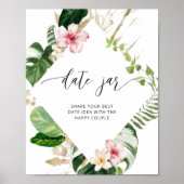 Poster Idées de soirée tropicale en amoureux. Pot à rende (Devant)