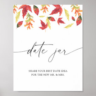 Poster Idées de soirées romantiques sous les feuilles qui