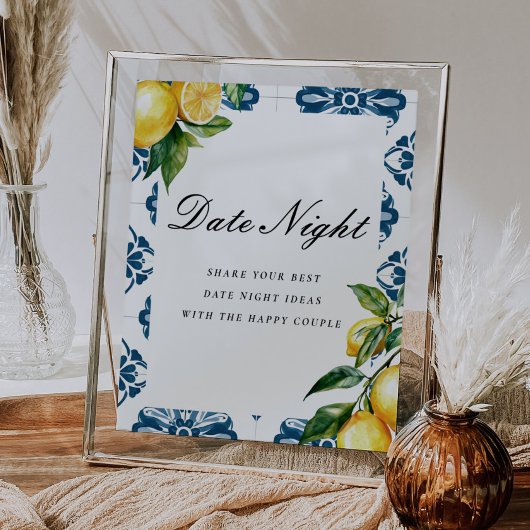 Poster Idées nocturnes Citron Positano Fête des mariées