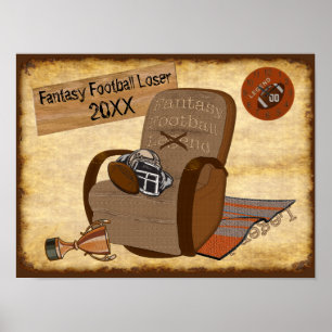 Poster Idées personnalisables de perdant du football