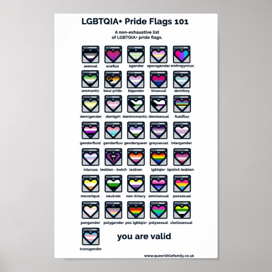 Poster Identificateur des drapeaux LGBT Pride (Devant)