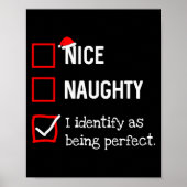 Poster Identify As Perfect Funny Naughty Nice List Christ (Devant)