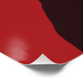 Poster Identité fragmentée dans les nuances de rouge (Coin)