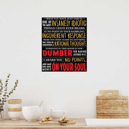 Poster Idiotique (Cuisine)