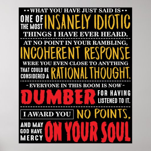 Poster Idiotique (Devant)