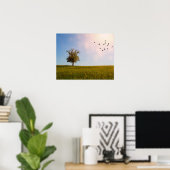 Poster Idylle champêtre avec oiseaux (Bureau à domicile)