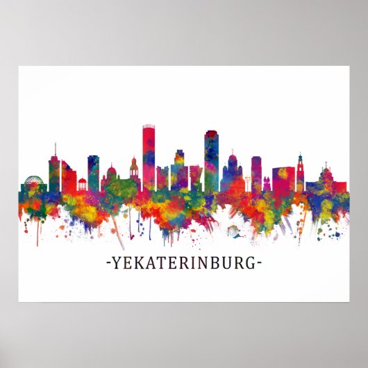 Poster Iekaterinbourg Russie Skyline (Devant)