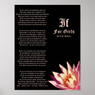 Poster If For Girls Poem de J.P. McEvoy Imprimer
