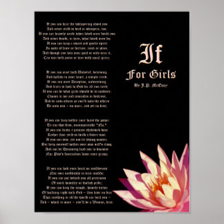 Poster If For Girls Poem de J.P. McEvoy Imprimer
