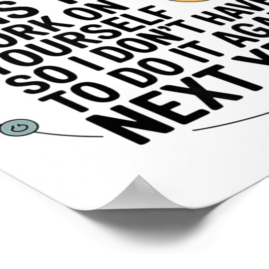 Poster If I Offended You Work On Yourself Funny New Year (Coin)