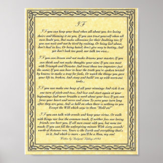 Poster IF Inspirer le poème pour les jeunes hommes par Ru