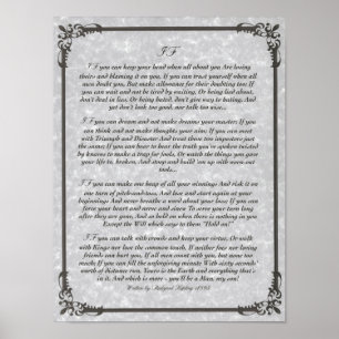 Poster IF Inspirer le poème pour les jeunes hommes par Ru