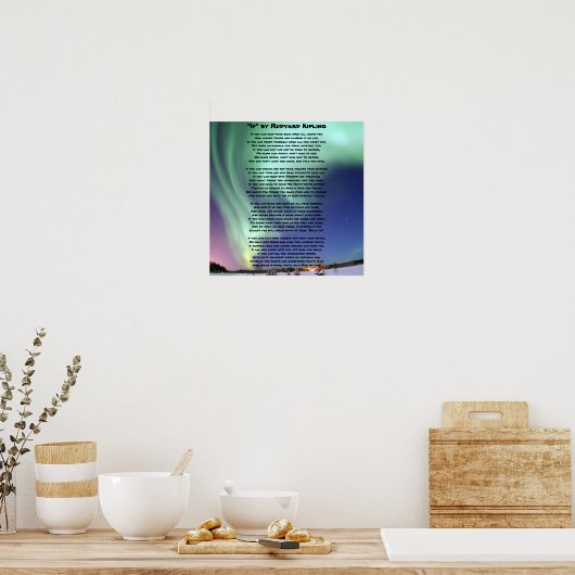Poster "If-" par Kipling (Cuisine)