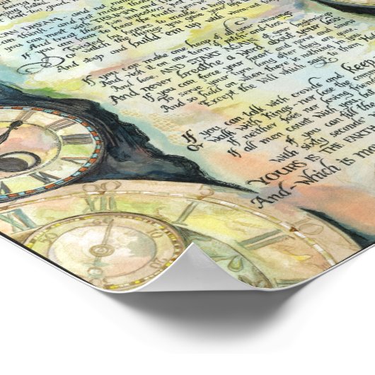 Poster "IF" par Rudyard Kipling - Calligraphie (Coin)