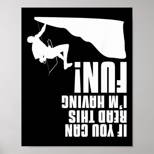 Poster If You Can Read This I'm Having Fun Mountain Rock  (Devant)