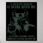 Poster If You're Not Drinking 13 Beers With Me I Can Only (Devant)