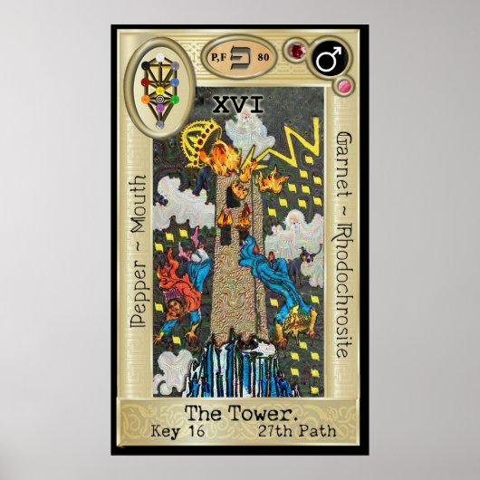 Poster Ifdawn Deepdream Tarot Key 16 ~ La Tour (Devant)