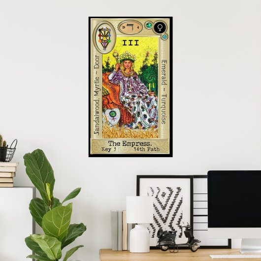 Poster Ifdawn Deepdream Tarot Key 3 ~ L'impératrice (Bureau à domicile)