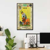 Poster Ifdawn Deepdream Tarot Key 8 ~ Force (Bureau à domicile)