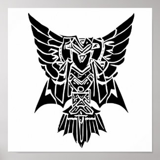 Poster Iggy, l'Aigle Azteque de Guérison Abstrait