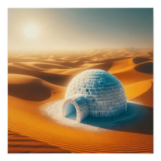 Poster Igloo de sable du désert (Devant)