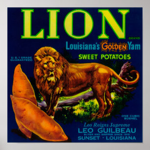 Poster Igname LabelSunset, LA de lion