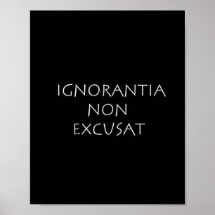 Poster Ignorantia non excusat