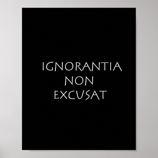 Poster Ignorantia non excusat (Devant)