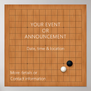 Poster Igo Baduk Weiqi personnalisé