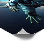 Poster Iguana de science-fiction dans l'espace (Coin)