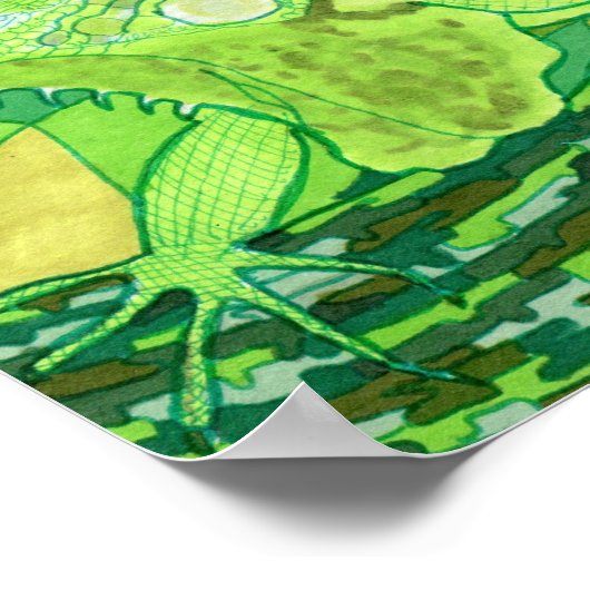 Poster Iguana exotique (Coin)