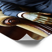 Poster Iguana professionnelle en costume d'entreprise (Coin)