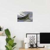 Poster Iguana verte à l'ombre d'un palmier (Bureau à domicile)