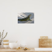 Poster Iguana verte à l'ombre d'un palmier (Cuisine)