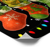 Poster Iguanas In Christmas Socks Lights Iguanas Xmas (Coin)