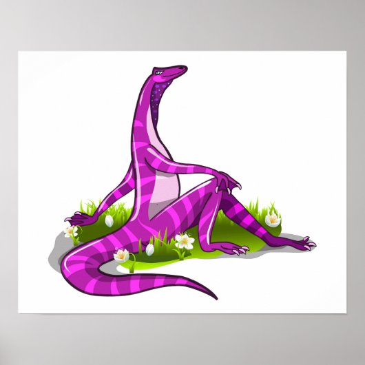 Poster Iguanodon Montre Sa Beauté Naturelle. (Devant)