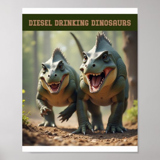 Poster Iguanodons plaisante (Devant)