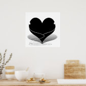 Poster iHeart Silhouette (with Ear Buds) (Cuisine)