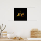 Poster IHS "3D" en or (Cuisine)