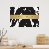 Poster II Abstrait noir (Cuisine)