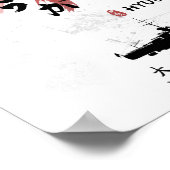 Poster IJN Hyuga Battleship Calligraphie (Coin)