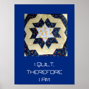 Poster - Ik Quilt ... Ster Patroon